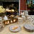 Mosaic Gold Set of 6 Plated Canape Plates 6in asst