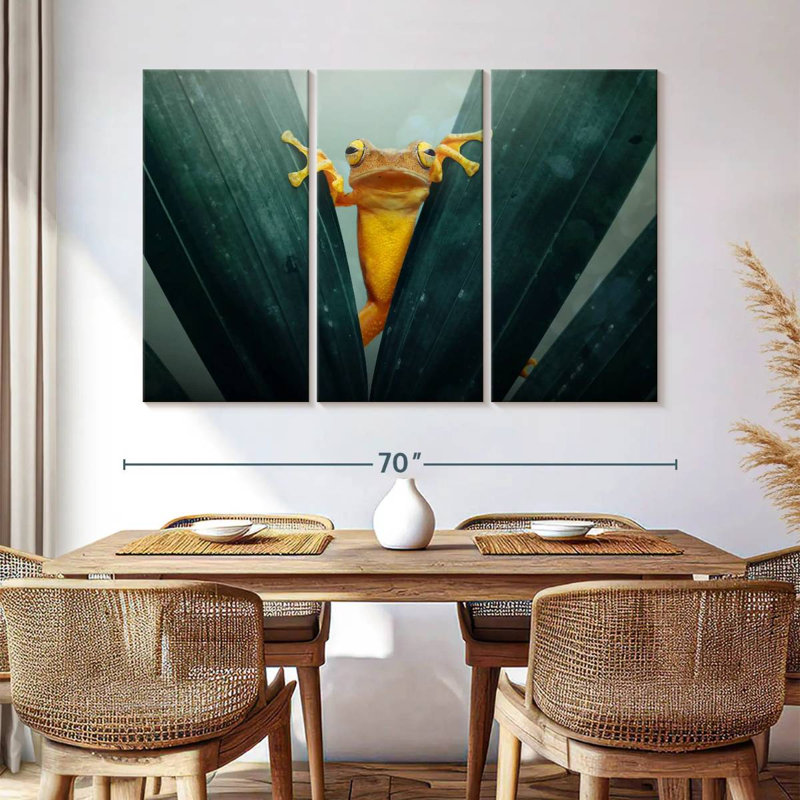 Brampt Yellow Frog, 42" H x 65" W