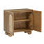 Boho brun clair 31 po Armoire décorative, meuble de rangement pour le hall d'entrée avec pieds en forme de boule et portes arquées