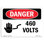 Enseigne en aluminium 460 volts 12 x 18