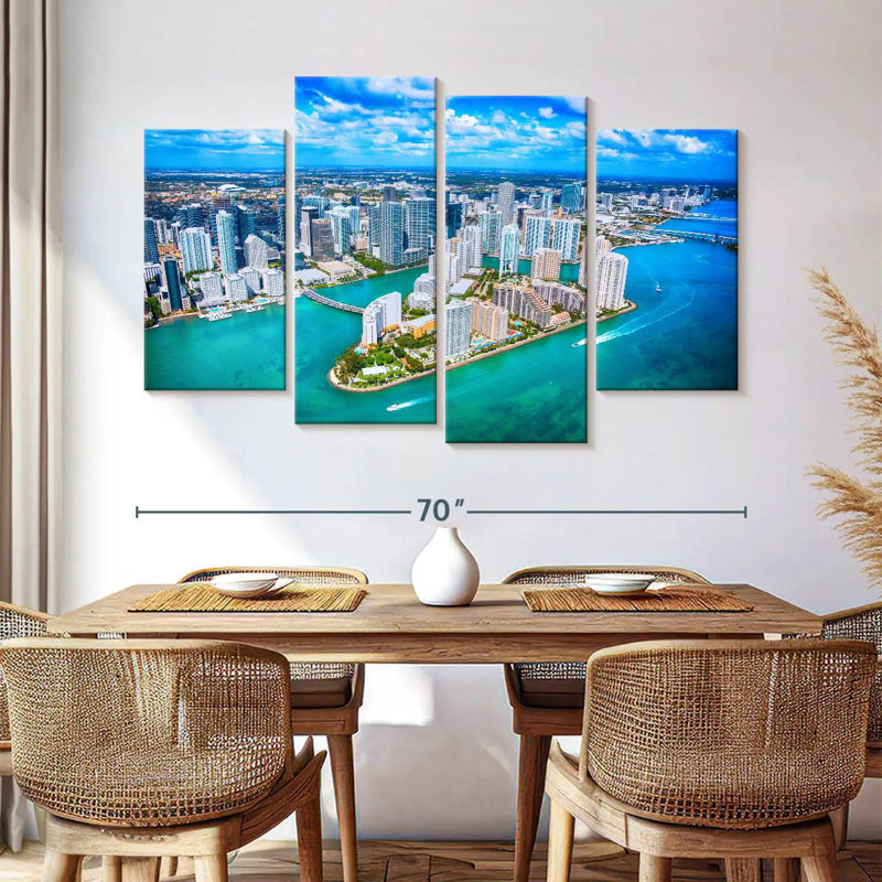 Vue aérienne de Sirci Miami, H 42 po x l 68 po