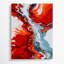 Abstrait art fluide sur toile rouge 5-1035297206