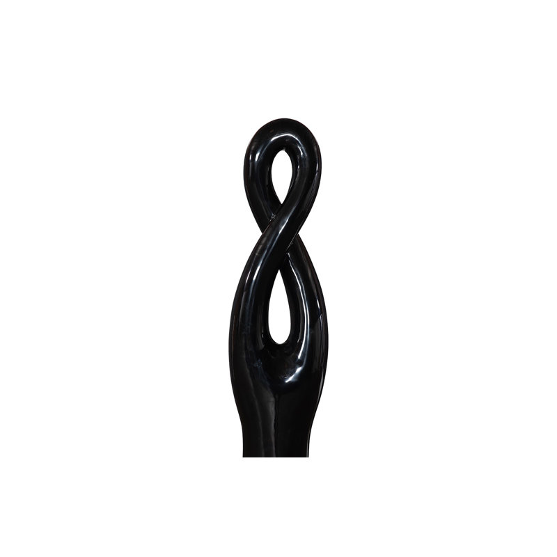 Sculpture torsadée, gelcoat, Noir, noir, noir, noir