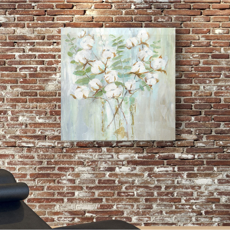 « contemporaine coton », peinture, H 24 po x l 24 po x P 1,5 po, Toile tendue