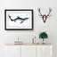 Blue Shark by M.E. Bloch - Picture Frame Painting Print on MDF-55544392-55544393