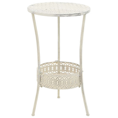 Table bistro de style rétro ronde en métal 15,7 po x 27,5 po
