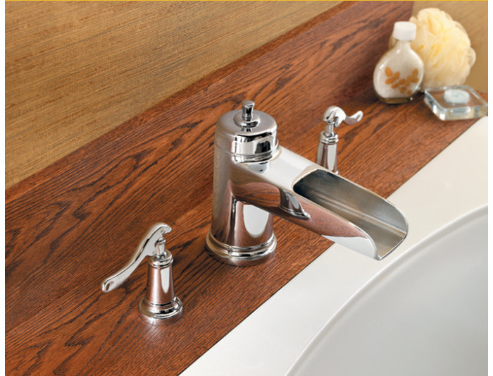 Garniture de robinet de baignoire romaine Ashfield, Chrome poli