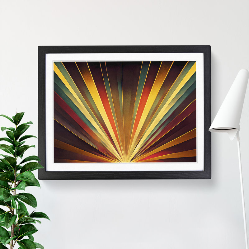 Art Deco Art Vol.3 - Single Picture Frame Print, 46cm H x 64cm W, Black