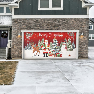 Couvre-porte de garage double Merry Christmas