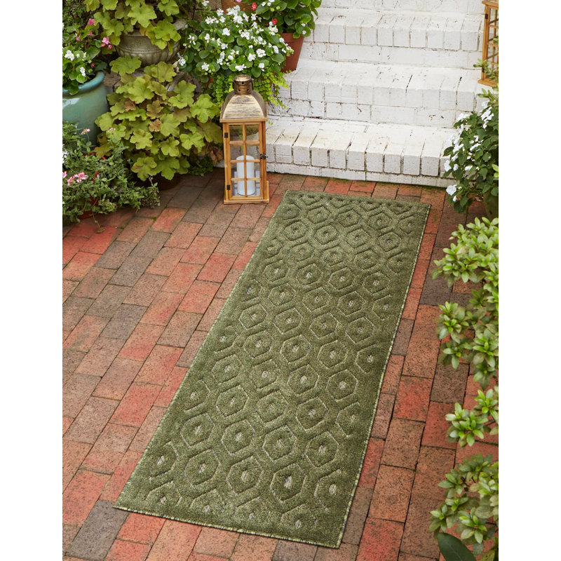 Heavner Geometric Indoor / Outdoor Rug, Runner 2' x 8'