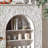 Retro White Solid Wood Freestanding Fireplace