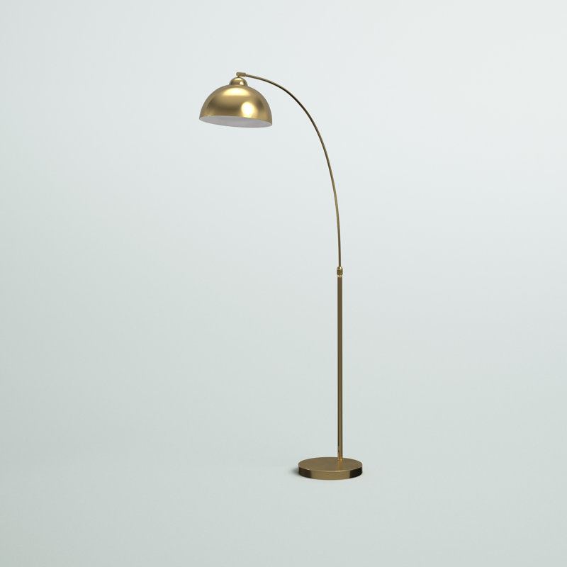 Lampe sur pied arquée 69 po Lahla, Plaqué or