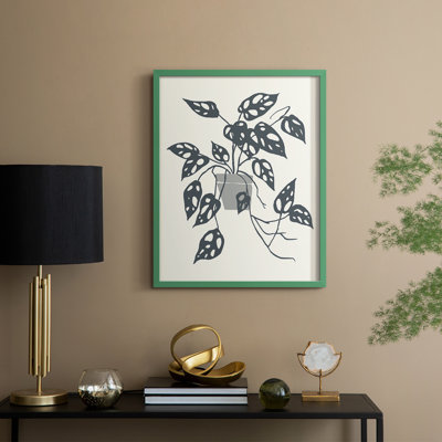«Growing Leaves I», reproduction encadrée - bois massif