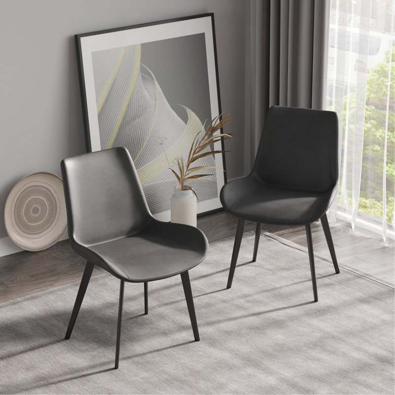 Chaise de salle à manger moderne avec un design ergonomique et des pieds en métal robustes pour le confort et la durabilité