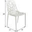 Chaises de salle à manger d'extérieur en aluminium Rabia, chaise d'appoint à découpes florales modernes pour patio, jardin et balcon, meubles de salle à manger empilables en métal, résistant à la rouille et aux rayons UV, entièrement assemblé-46848445-89633894