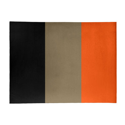 Tapis noir à rayures de hockey national