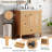 30" Wood Grain Bathroom Vanity with Ceramic Sink