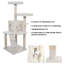Arbre à chat PETMAKER 4FT - Tour pour chats d'intérieur avec perchoirs, maisonnette pour chat, poteaux à griffer, jouet suspendu et échelle, blanc