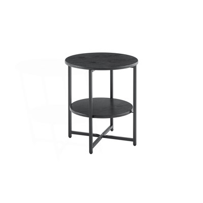 2 Tier Compact Round Side Table