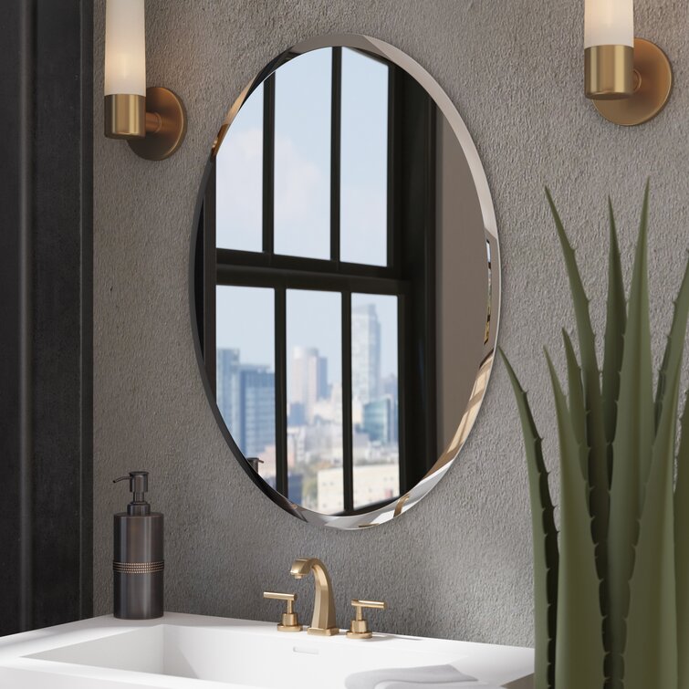 Anaelle Modern & Contemporary Beveled Bathroom / Vanity Mirror