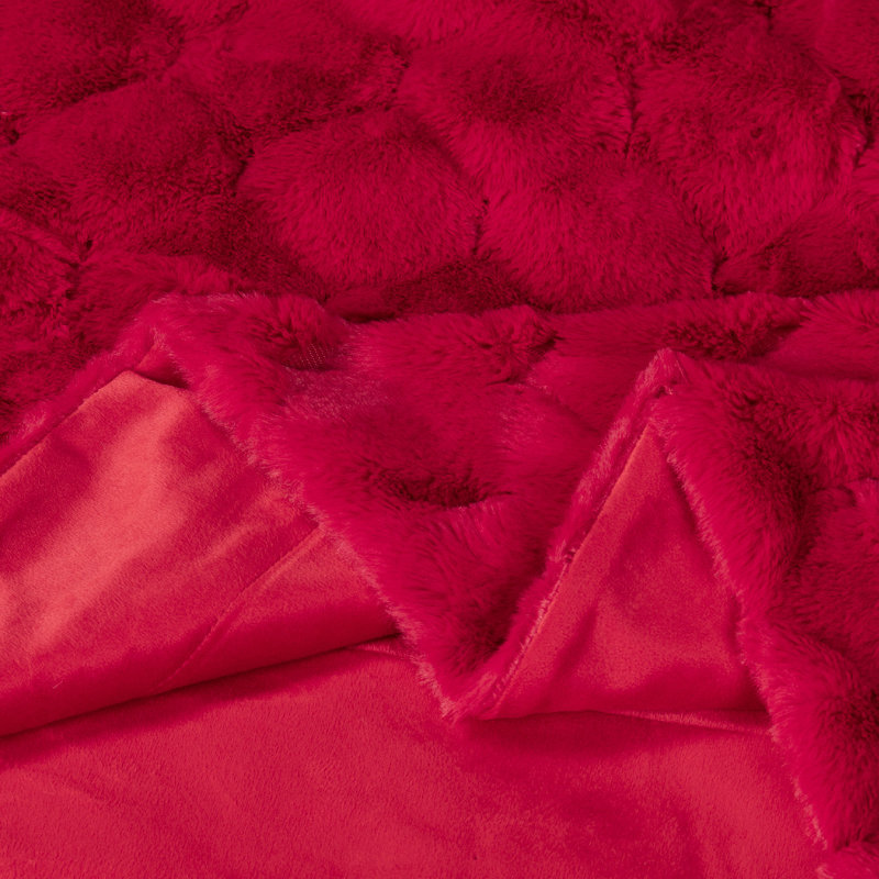 Knitted Throw Blanket, Haute Red