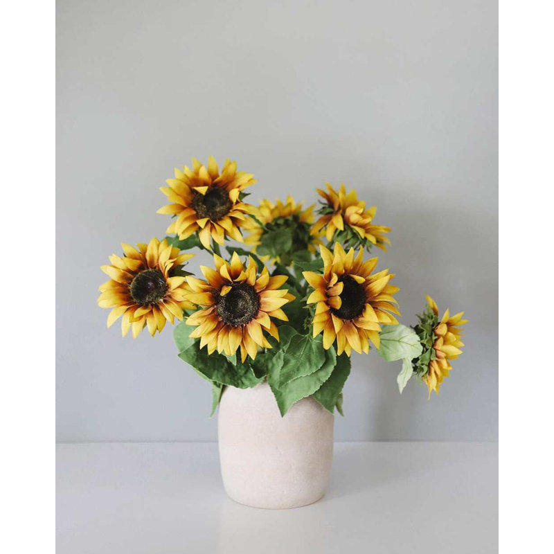 Artificial Purple Sunflower 30", Purple, 30" H x 7" W