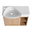 Meuble-lavabo mural 26 po avec lavabo en céramique blanche et porte à fermeture en douceur, emballage KD