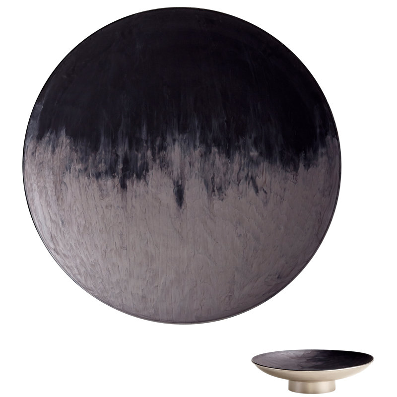 Dual Tone Metal Decorative Plate, 6" H x 35.75" W x 35.75" D