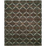 Heaney Geometric Area Rug in Brown