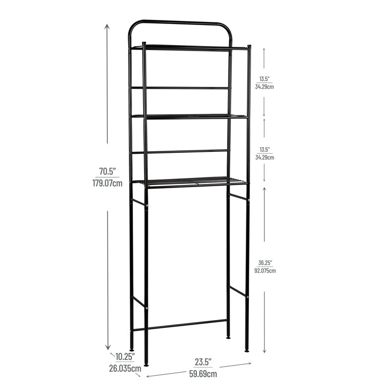 Mind Reader Alloy Collection, 3-Tier Over the Toilet Space Saver Rack, –  Mindreaderstore