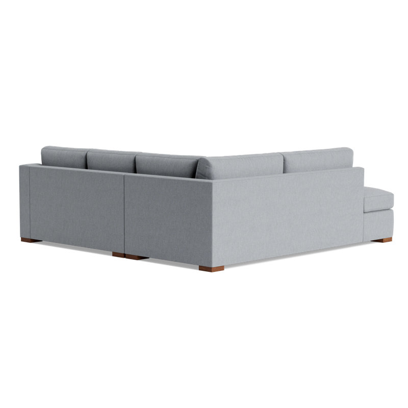 Lucca Corner Sectional, Performance Weave - Zinc, Left Hand Facing
