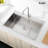 33" L Drop-In Single Bowl Stainless Steel Kitchen Workstation Sink with Colander, Basket Strainer, Cutting Board, Dish Rack-113703039