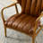 Mid-Century Modern Genuine Leather Solid Ash Chair-1380037452