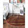Blakely Geometric Area Rug in Burgundy/Brown/Black