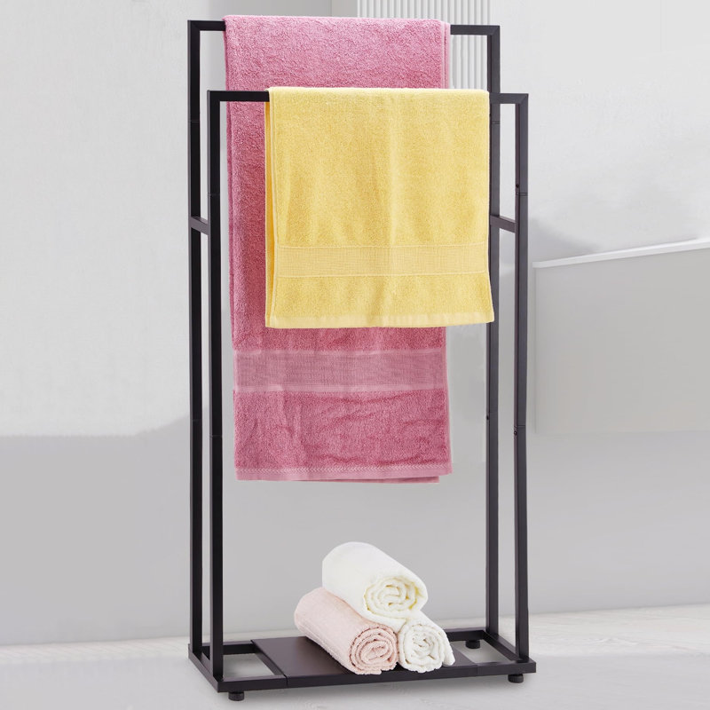 39" 2-Tier Towel Rack with Shelf