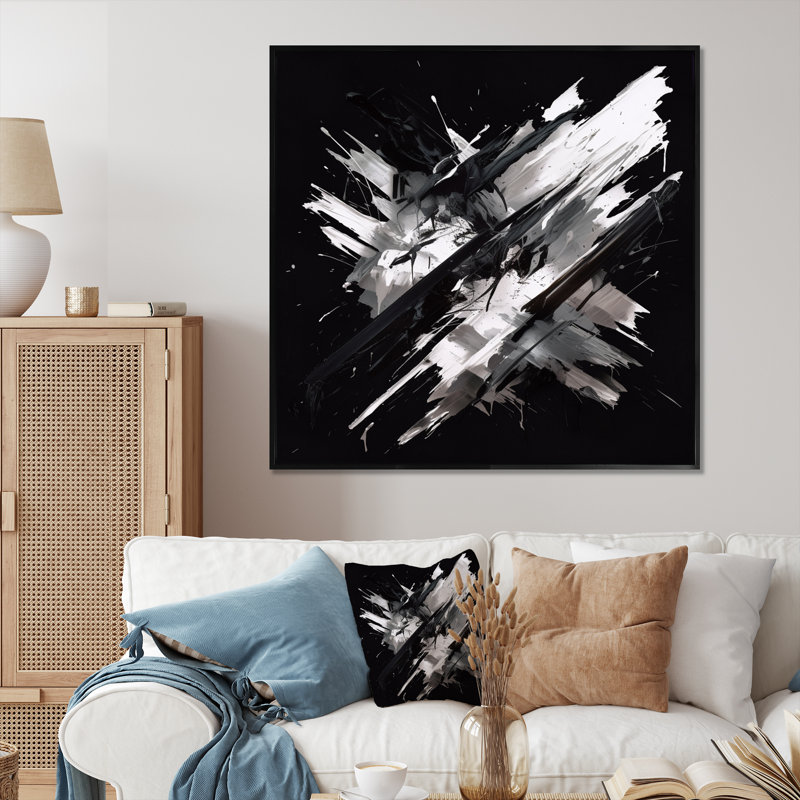 «Exploration des profondeurs du marbre bleu», reproduction sur toile, H 36 po x l 36 po x P 1,5 po, Cadre photo noir