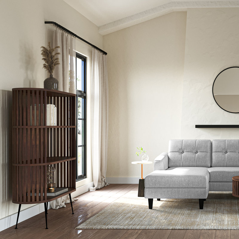 Henrich Solid Wood Bookcase, Light Brown
