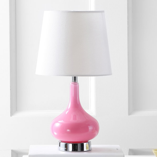 Mikac Glass Table Lamp, Pink