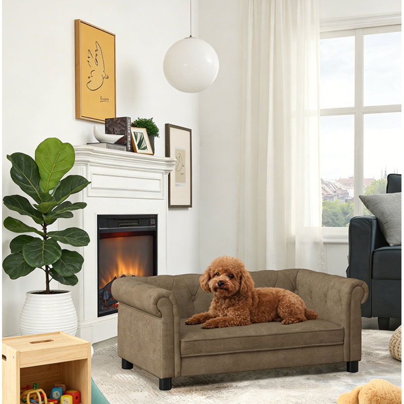 Canapé-lit pour chien durable, Brun