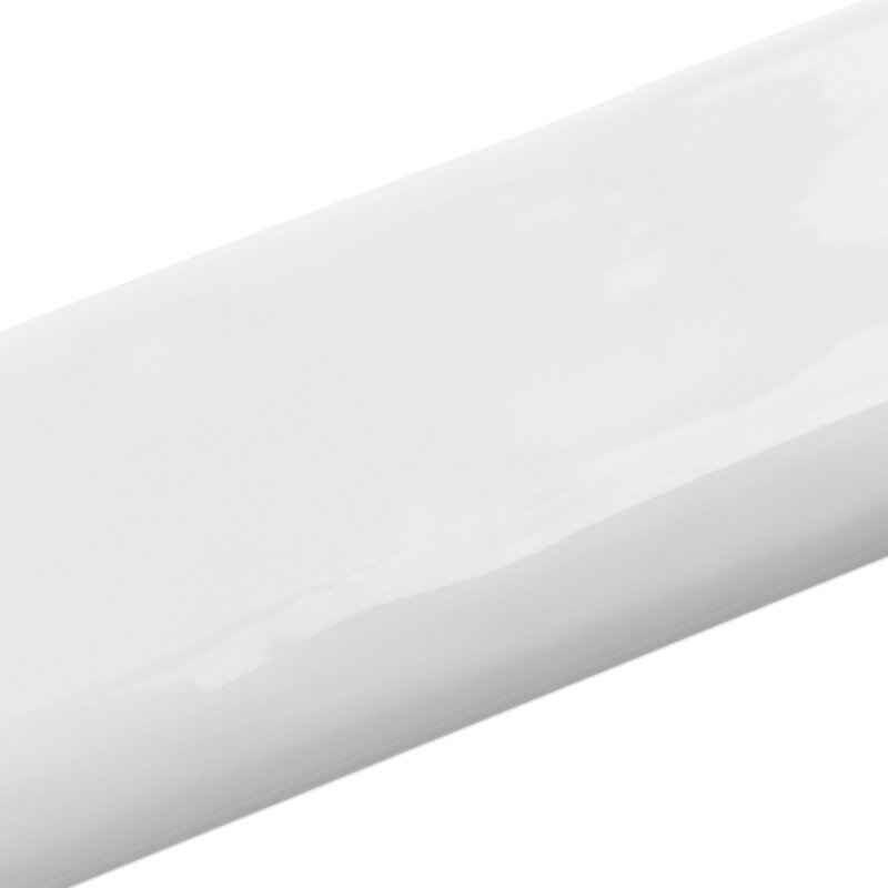 Brookline White 2x10 Polished Ceramic Bullnose Tile
