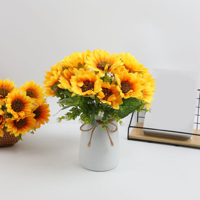Artificial Flower Bundle Sunflower Wedding Decoration Garden Home Small Flower Sunflower Room Living Room Decoration