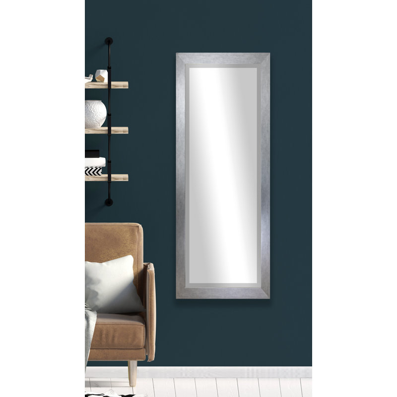 Henslee Mirror, Brushed Silver, 59.5" H x 20.5" W