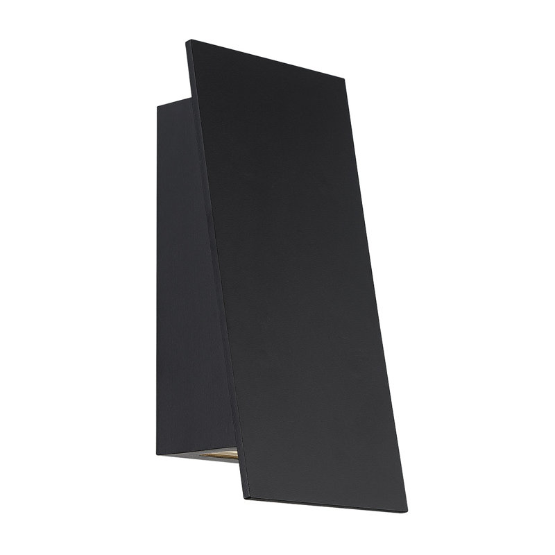 Slant 1 - Light LED Outdoor Sconce, Black