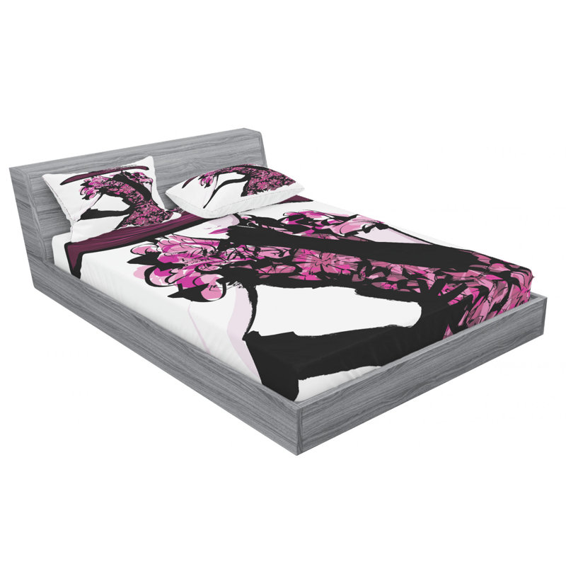 Microfiber Sheet Set, Queen Sheet Set with Fitted Sheet