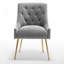 Chaise d'appoint en velours beige Baudel-1563904542