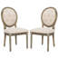 Chaise d'appoint rembourrée en lin capitonnée Fleur