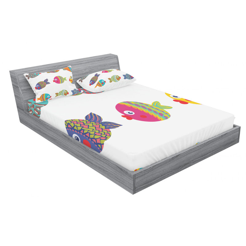 Microfiber Sheet Set, Queen Sheet Set with Fitted Sheet