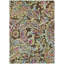 Tapis intérieur / extérieur 3 pi x 5 pi vert à motif cachemire lavable