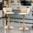 Swivel Upholstered Adjustable Height Counter Stool with Metal Frame-1654386484