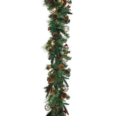 Ensemble de guirlandes de Noël 72 "avec baies de pin